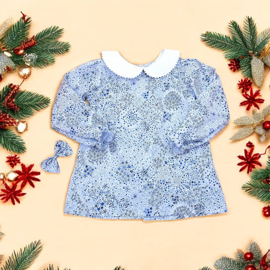 CHRISTMAS Liberty of London Blouse Long Sleeves Peter Pan Collar
