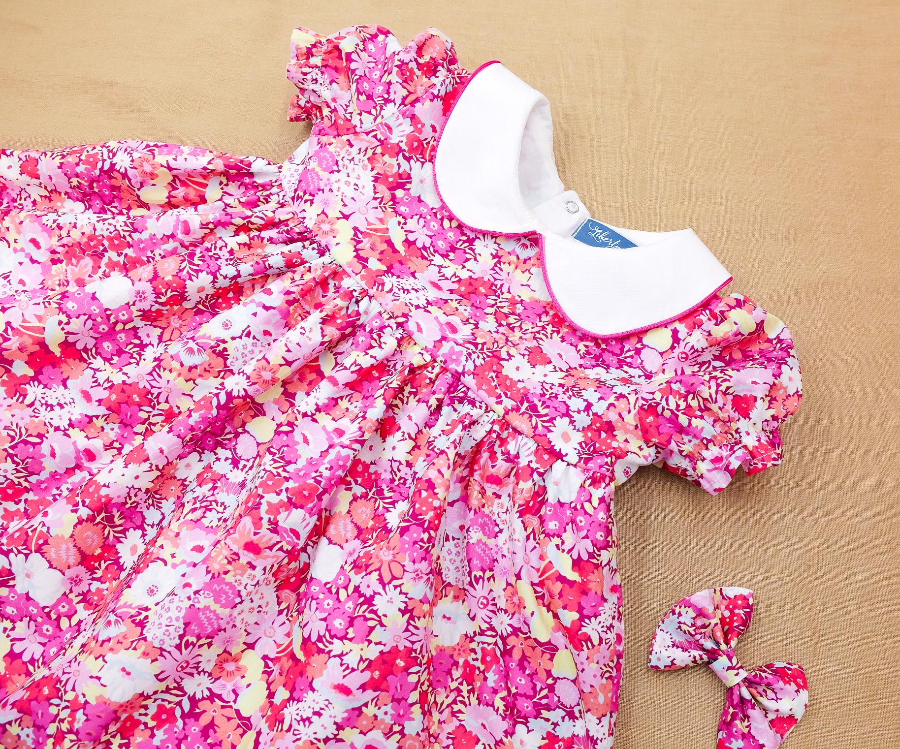 Liberty of London dress - Floral Print Dress - Peter Pan collar dress - liberty London print fabric - short sleeve dress - liberty print