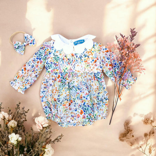 Liberty Baby Romper, Liberty Baby Bubble, Liberty of London, Liberty Print Fabric, Liberty Floral Print, New Born Gift, First Birthday Gift