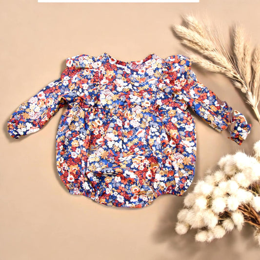 Liberty of London Baby Bubble romper with long sleeves