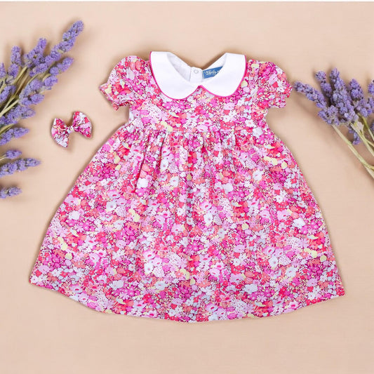 Liberty of London dress - Floral Print Dress - Peter Pan collar dress - liberty London print fabric - short sleeve dress - liberty print