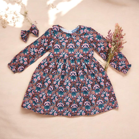 Liberty of London dress With Peter Pan Collar and Long Sleeves