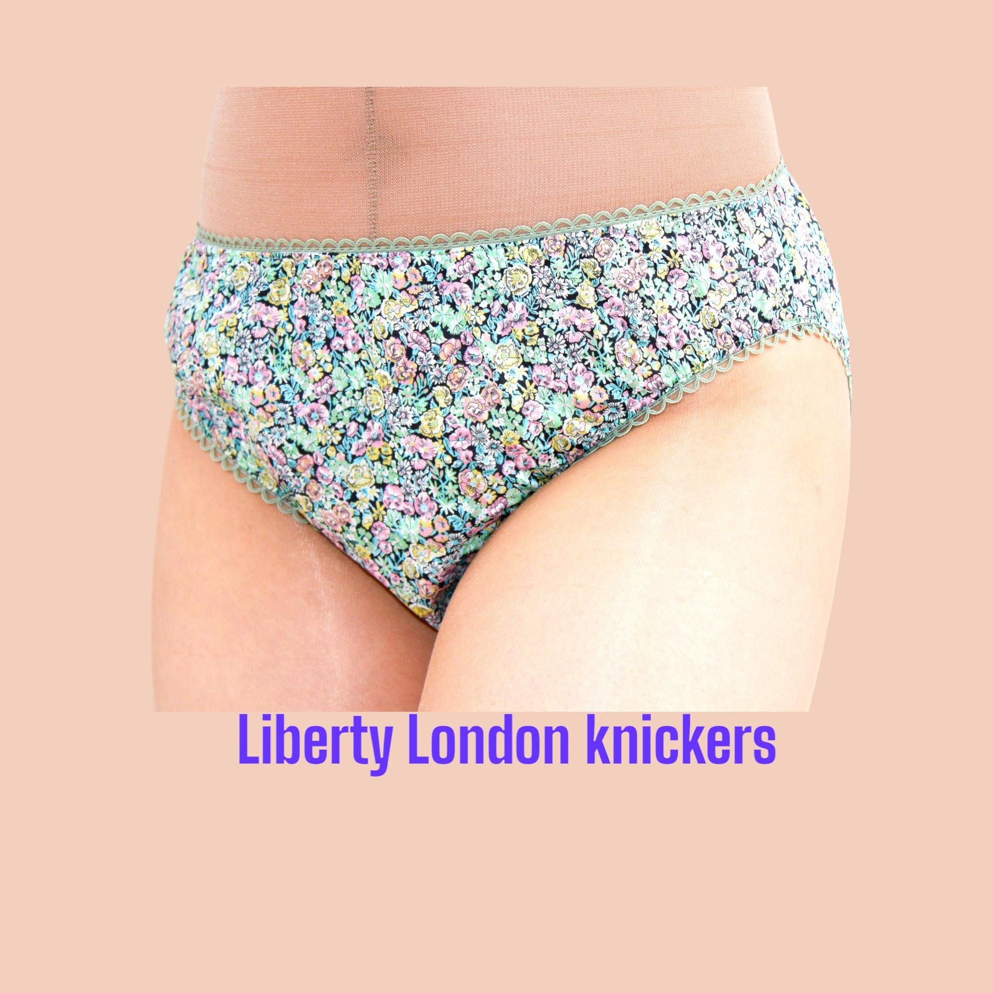 Liberty London Knickers, Woman Cotton Underwear, Liberty Print Panties, Liberty Woman Briefs, Liberty Underpants, Liberty print fabrics