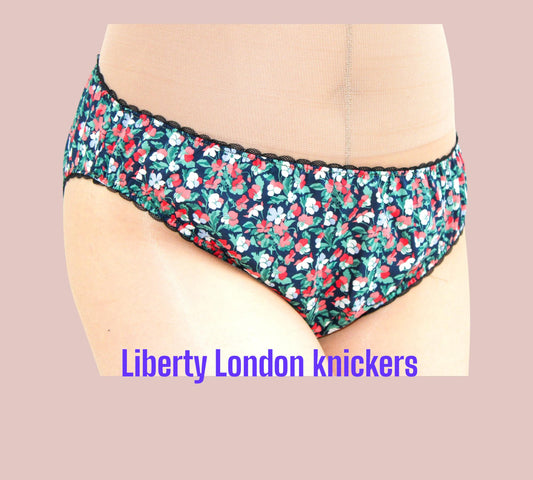 Liberty London Knickers, Woman Cotton Underwear, Liberty Print Panties, Liberty Woman Briefs, Liberty Underpants, Liberty print fabrics