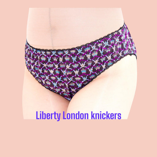 Liberty London Knickers, Woman Cotton Underwear, Liberty Print Panties, Liberty Woman Briefs, Liberty Underpants, Liberty print fabrics