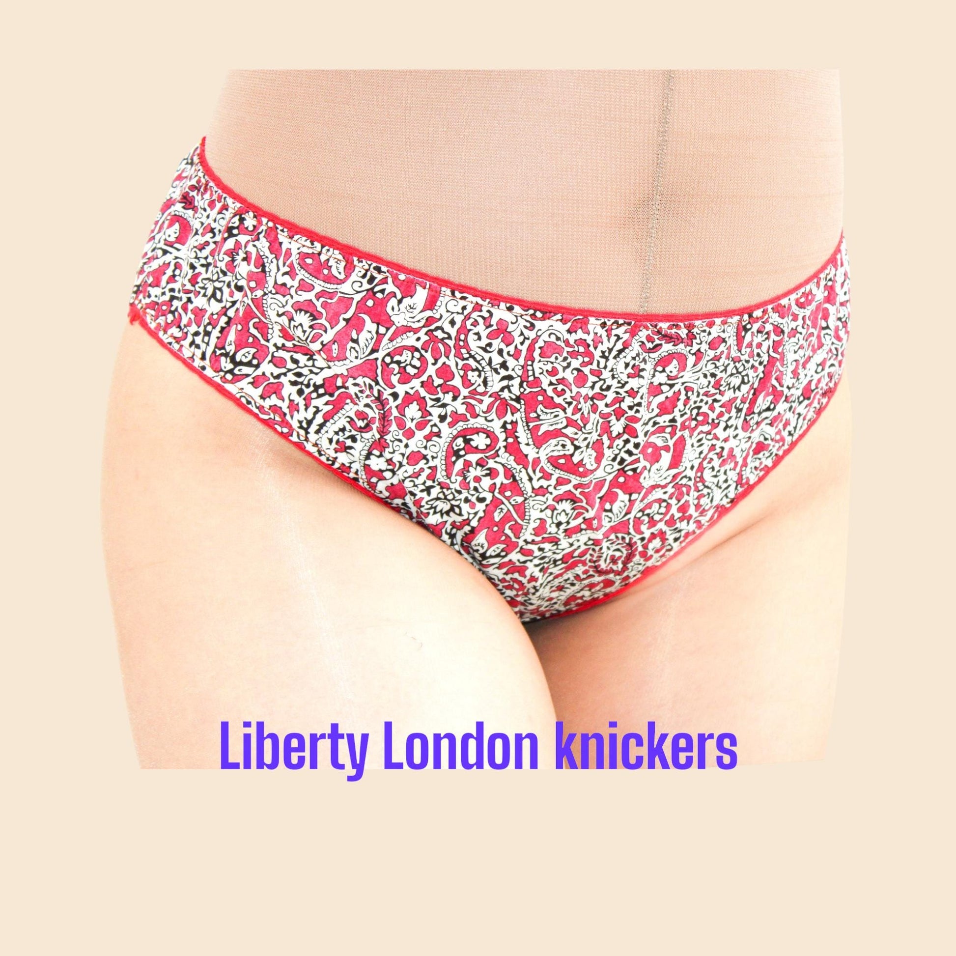 Liberty London Knickers, Woman Cotton Underwear, Liberty Print Panties, Liberty Woman Briefs, Liberty Underpants, Liberty print fabrics