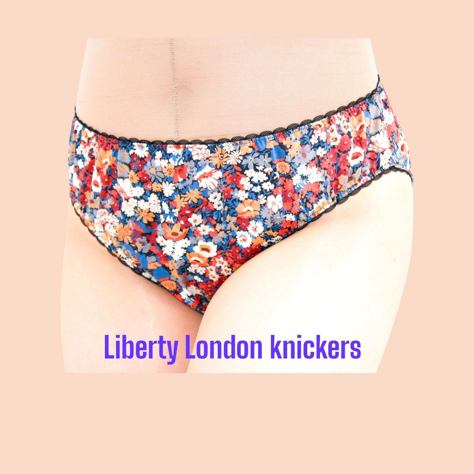 Liberty London Knickers, Woman Cotton Underwear, Liberty Print Panties, Liberty Woman Briefs, Liberty Underpants, Liberty print fabrics