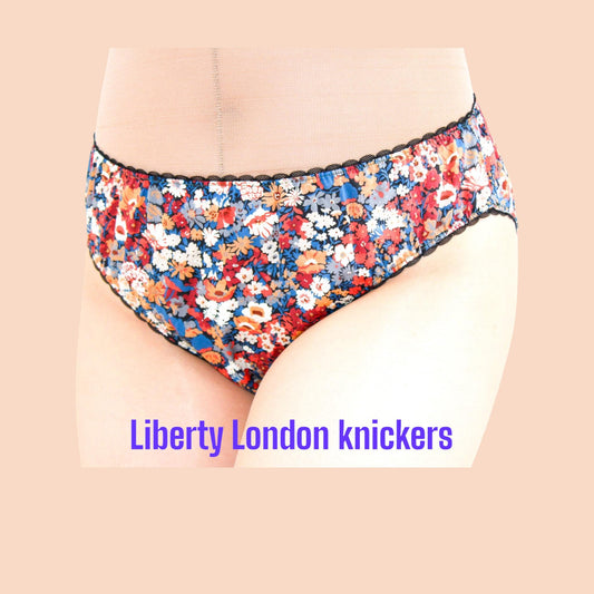Liberty London Knickers, Woman Cotton Underwear, Liberty Print Panties, Liberty Woman Briefs, Liberty Underpants, Liberty print fabrics