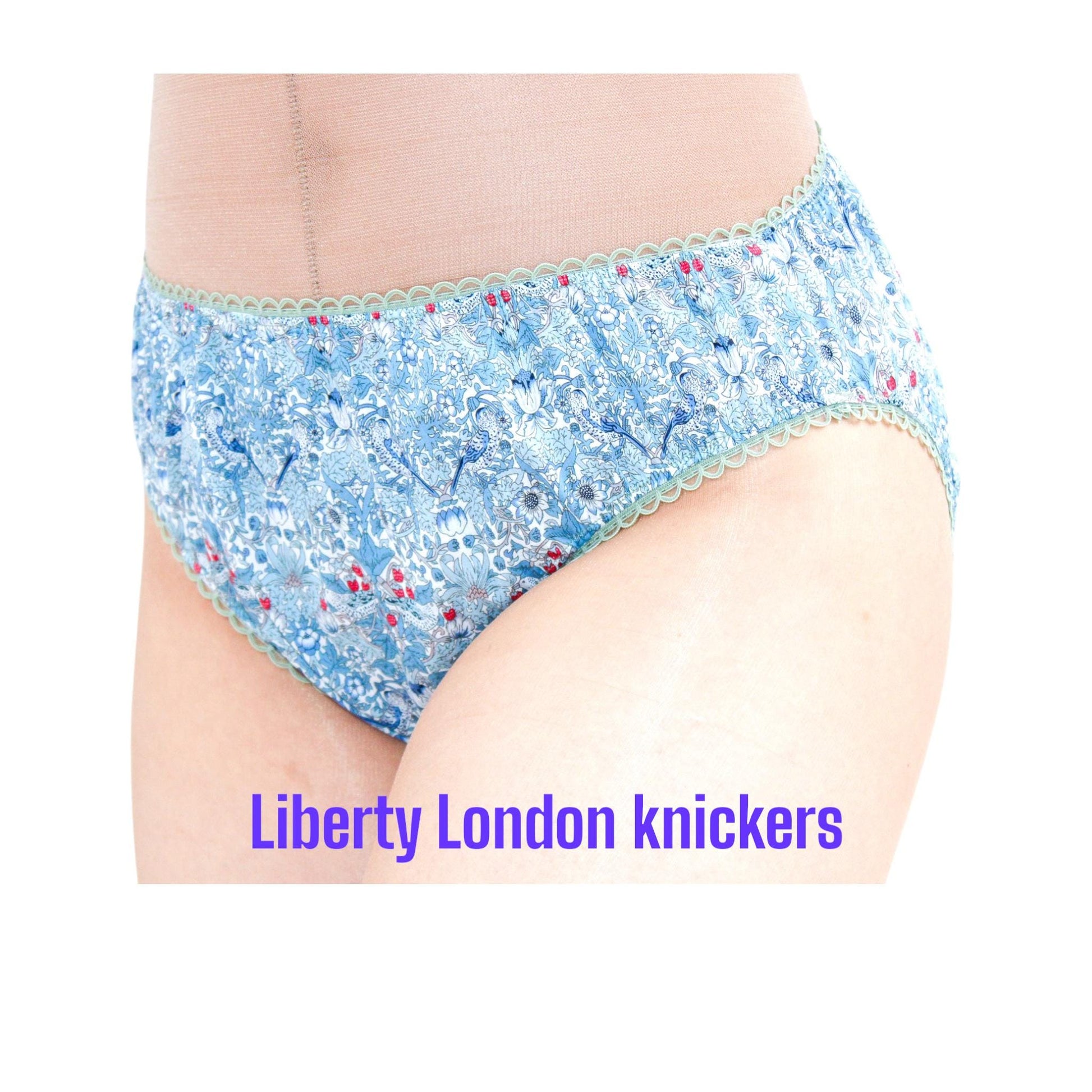 Liberty London Knickers, Woman Cotton Underwear, Liberty Print Panties, Liberty Woman Briefs, Liberty Underpants, Liberty print fabrics
