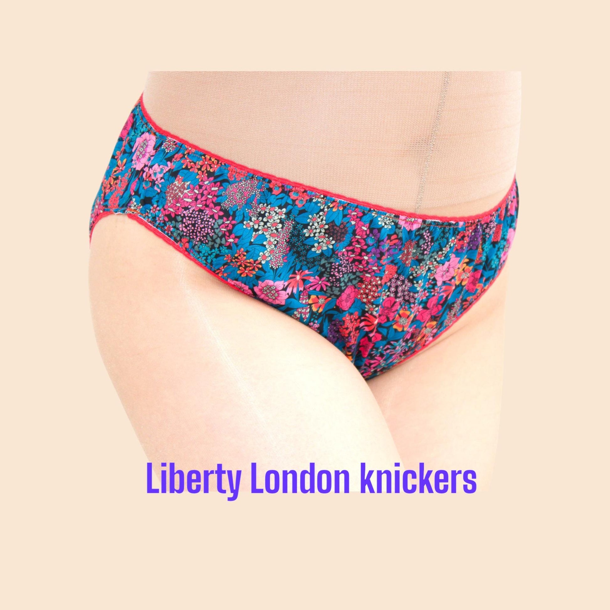Liberty London Knickers, Woman Cotton Underwear, Liberty Print Panties, Liberty Woman Briefs, Liberty Underpants, Liberty print fabrics