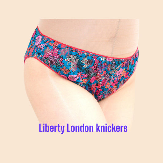 Liberty London Knickers, Woman Cotton Underwear, Liberty Print Panties, Liberty Woman Briefs, Liberty Underpants, Liberty print fabrics