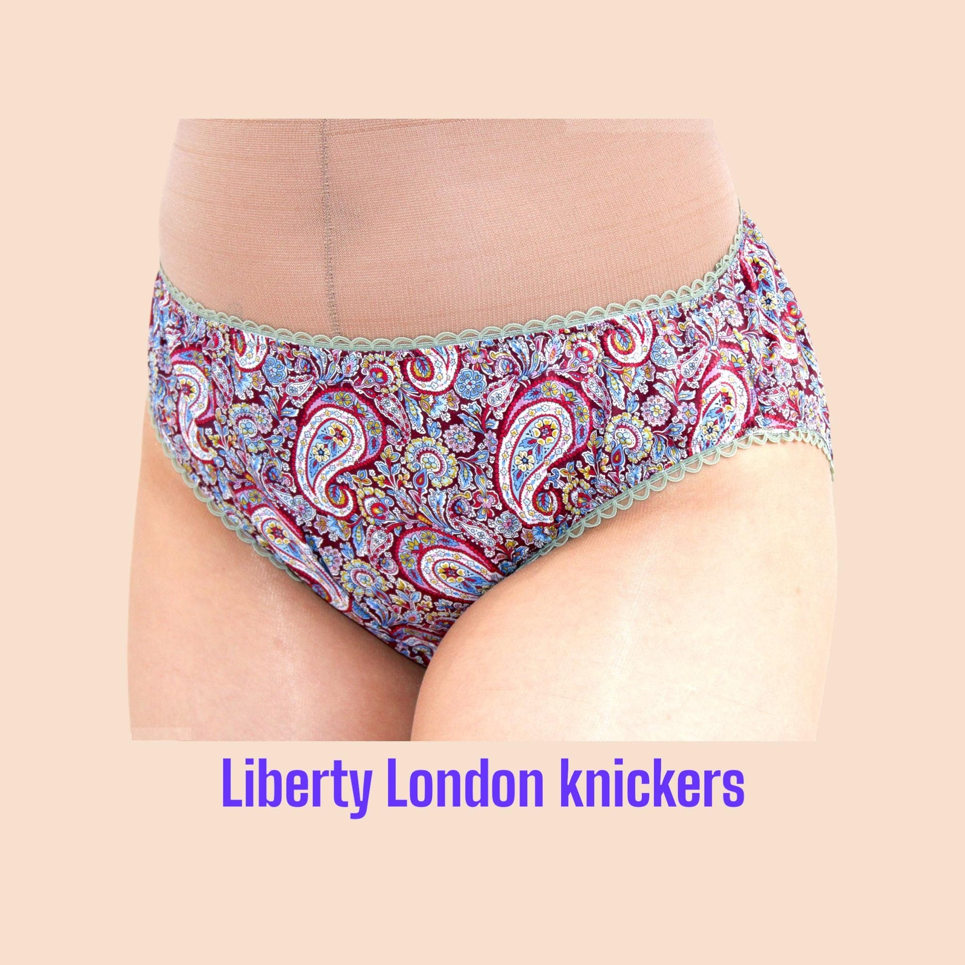 Liberty London Knickers, Woman Cotton Underwear, Liberty Print Panties, Liberty Woman Briefs, Liberty Underpants, Liberty print fabrics