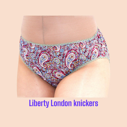 Liberty London Knickers, Woman Cotton Underwear, Liberty Print Panties, Liberty Woman Briefs, Liberty Underpants, Liberty print fabrics