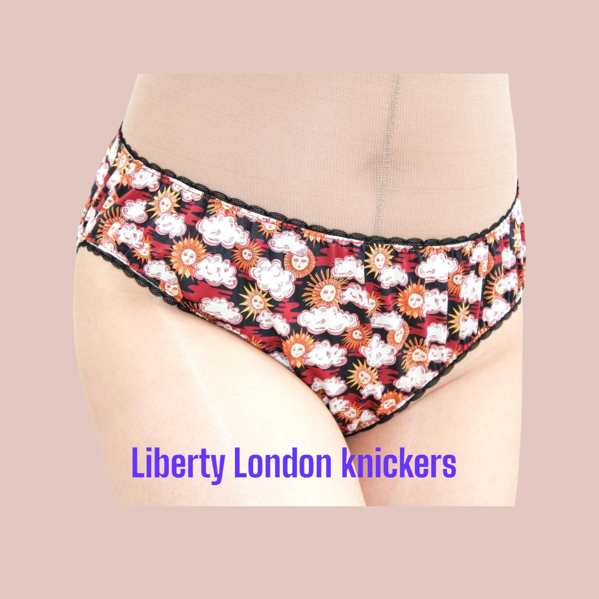 Liberty London Knickers, Woman Cotton Underwear, Liberty Print Panties, Liberty Woman Briefs, Liberty Underpants, Liberty print fabrics