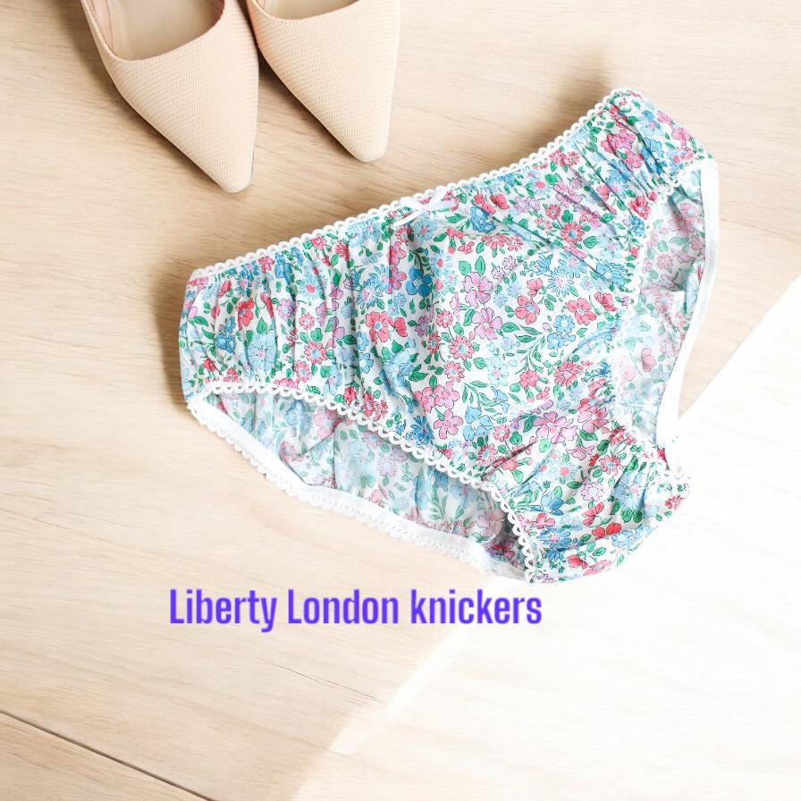Liberty London Knickers, Woman Cotton Underwear, Liberty Print Panties, Liberty Woman Briefs, Liberty Underpants, Liberty print fabrics