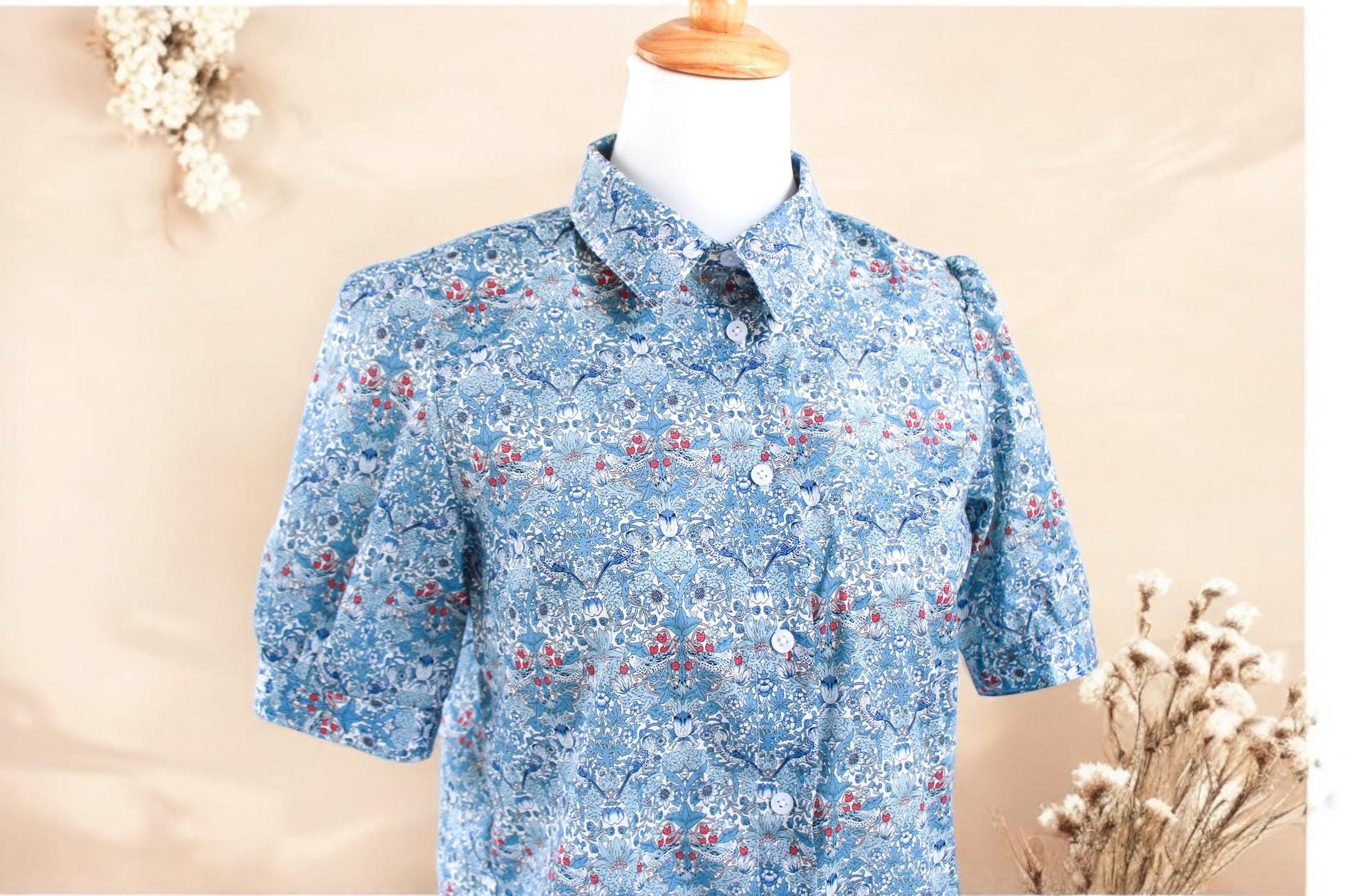 Liberty London Vest, Mid Season Blazer, Floral Cotton Vest, Long Sleeve Vest, Liberty Fabric Vest, Liberty Print Fabric, Ditsy Floral Print