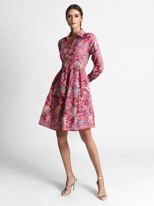 LIBERTY Shirt Dress, Long Sleeve Dress, Button Through Dress, Liberty Clothing, Floral Print Dress, Mid Length Dress, Liberty Of London