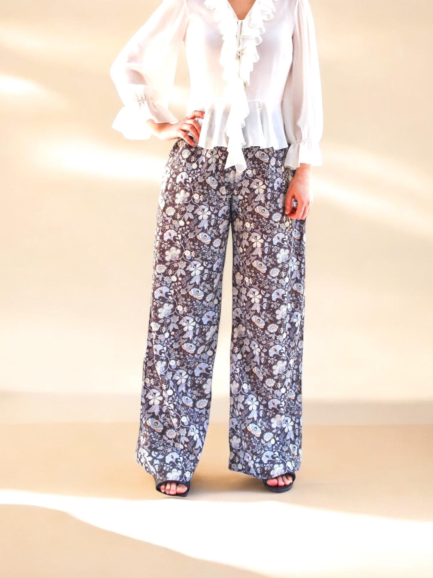 LIBERTY Palazzo Pants, Liberty Pajama Pants, Wide Leg Pants, Liberty London, Liberty Floral Print, Liberty Fabric Trousers, Liberty Clothing