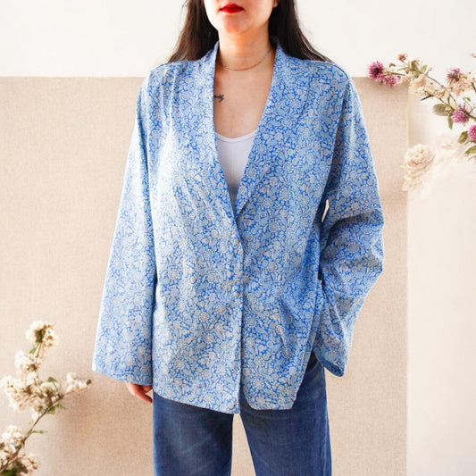 Liberty London Vest, Mid Season Blazer, Floral Cotton Vest, Long Sleeve Vest, Liberty Fabric Vest, Liberty Print Fabric, Ditsy Floral Print