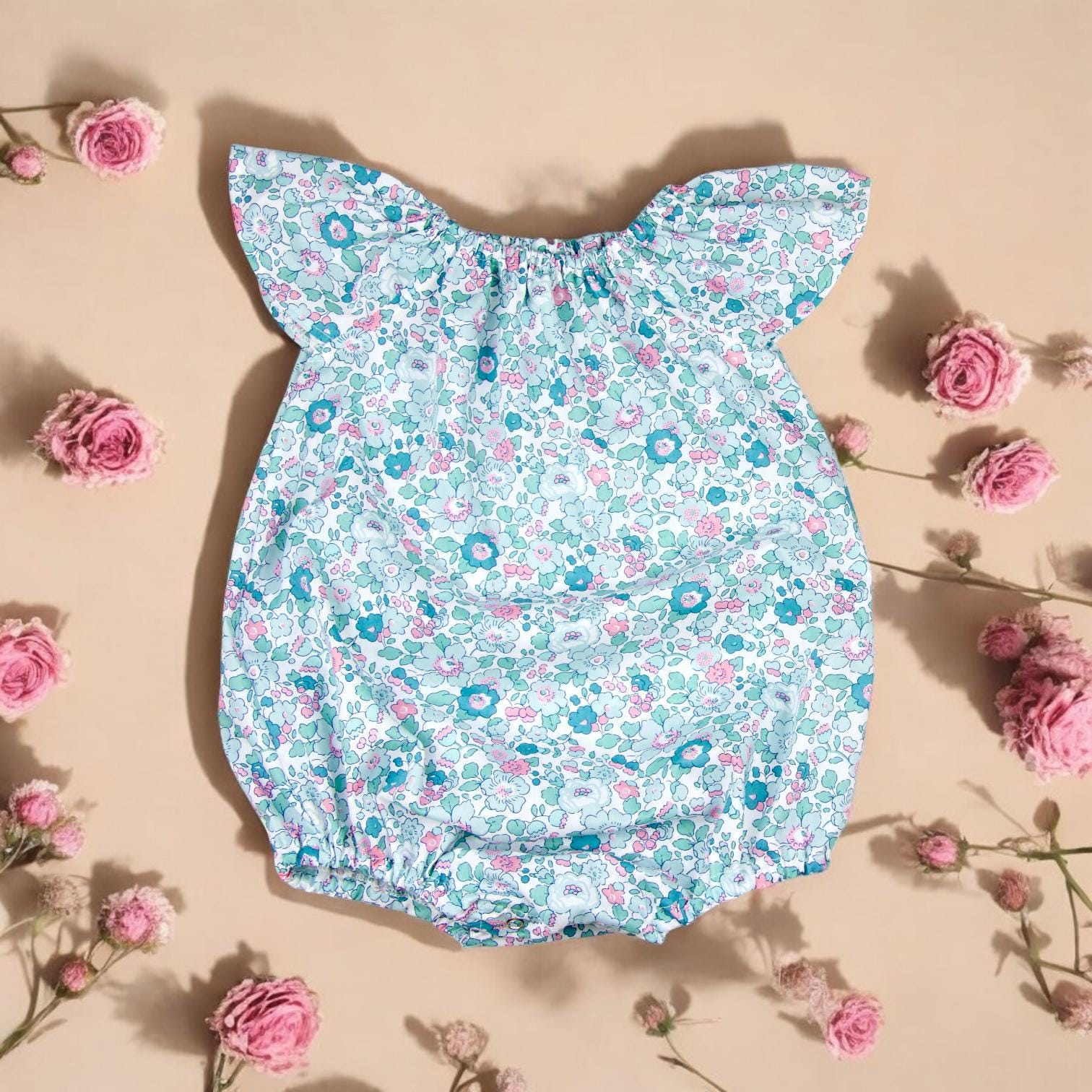 Liberty Baby Bubble, Liberty Baby Clothing, Liberty Bubble Romper, Flutter Baby Romper, Liberty Print Romper, First Birthday, Liberty Fabric