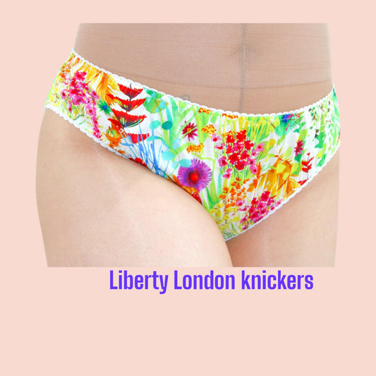 Liberty London Knickers, Woman Cotton Underwear, Liberty Print Panties, Liberty Woman Briefs, Liberty Underpants, Liberty print fabrics