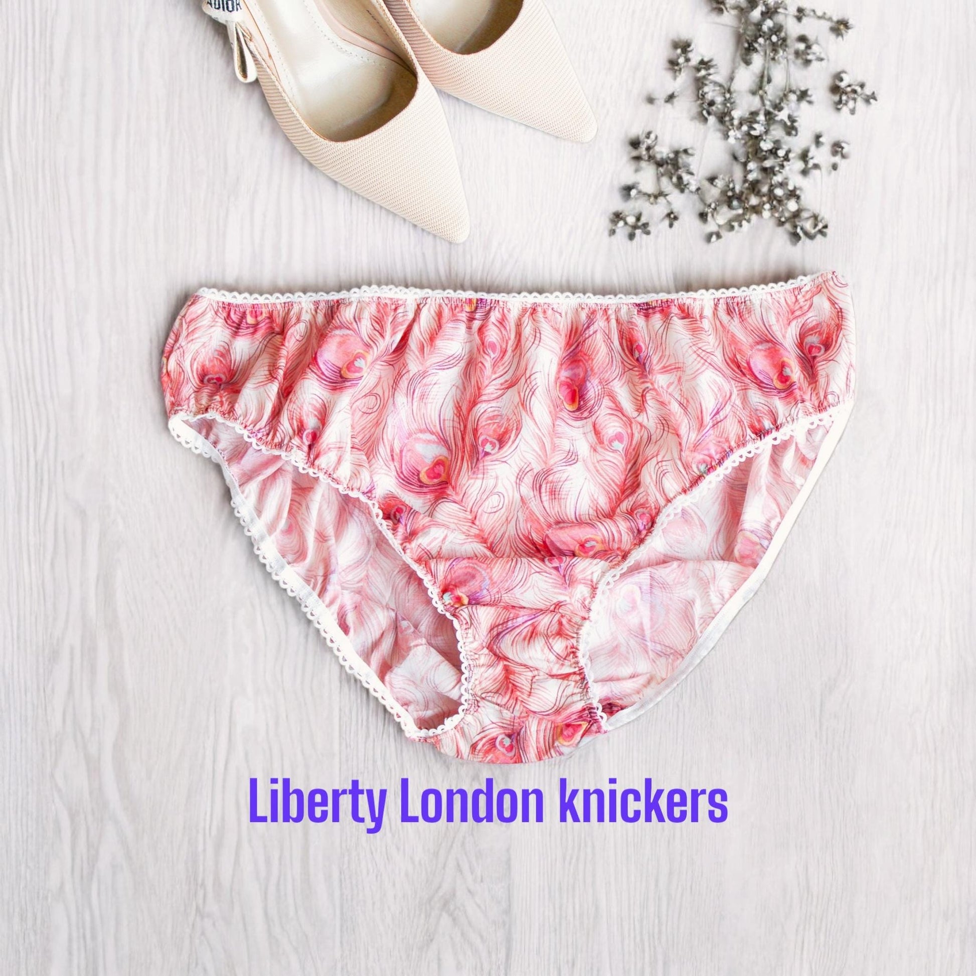 Liberty London Knickers, Woman Cotton Underwear, Liberty Print Panties, Liberty Woman Briefs, Liberty Underpants, Liberty print fabrics