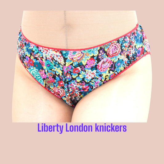 Liberty London Knickers, Woman Cotton Underwear, Liberty Print Panties, Liberty Woman Briefs, Liberty Underpants, Liberty print fabrics