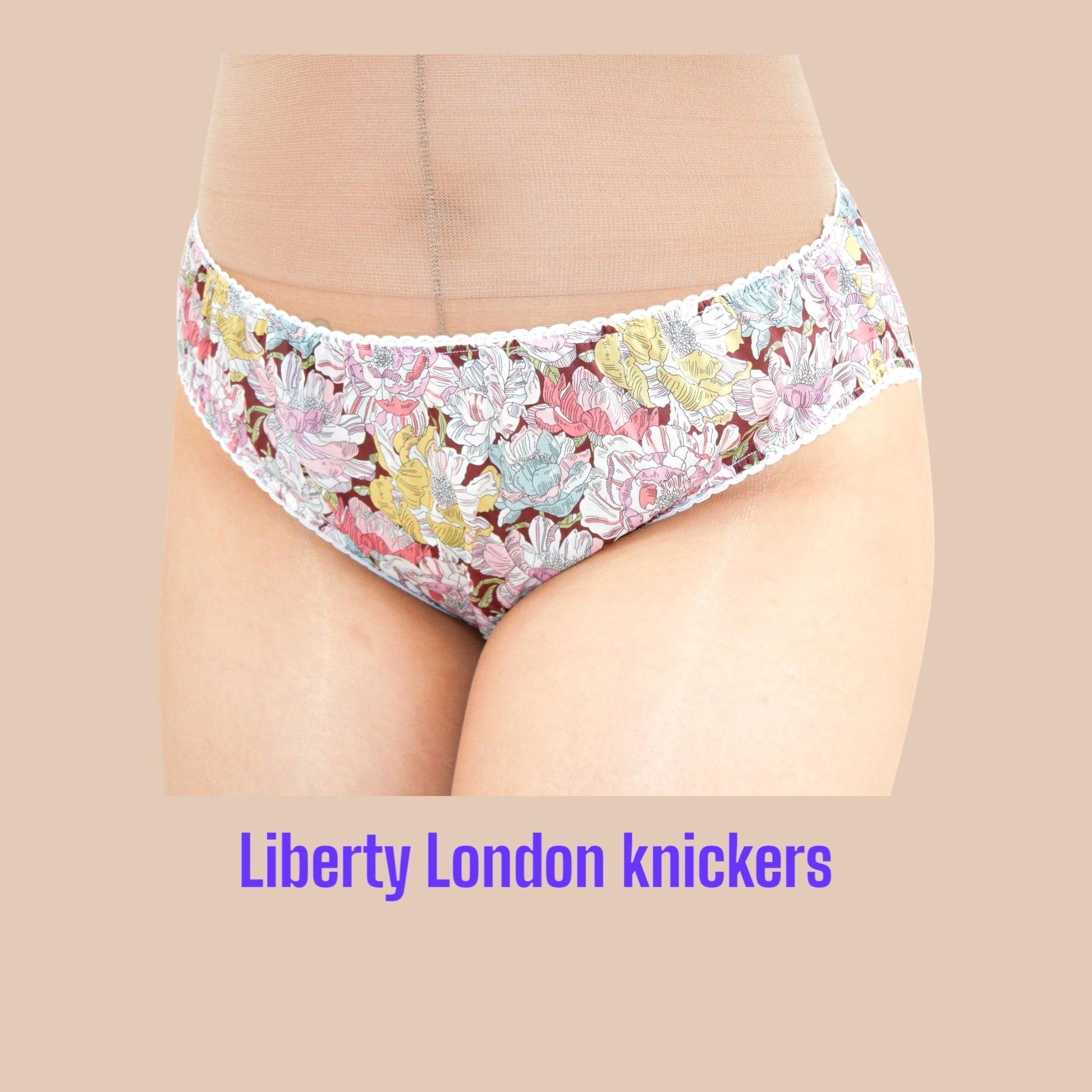 Liberty London Knickers, Woman Cotton Underwear, Liberty Print Panties, Liberty Woman Briefs, Liberty Underpants, Liberty print fabrics