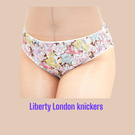 Liberty London Knickers, Woman Cotton Underwear, Liberty Print Panties, Liberty Woman Briefs, Liberty Underpants, Liberty print fabrics