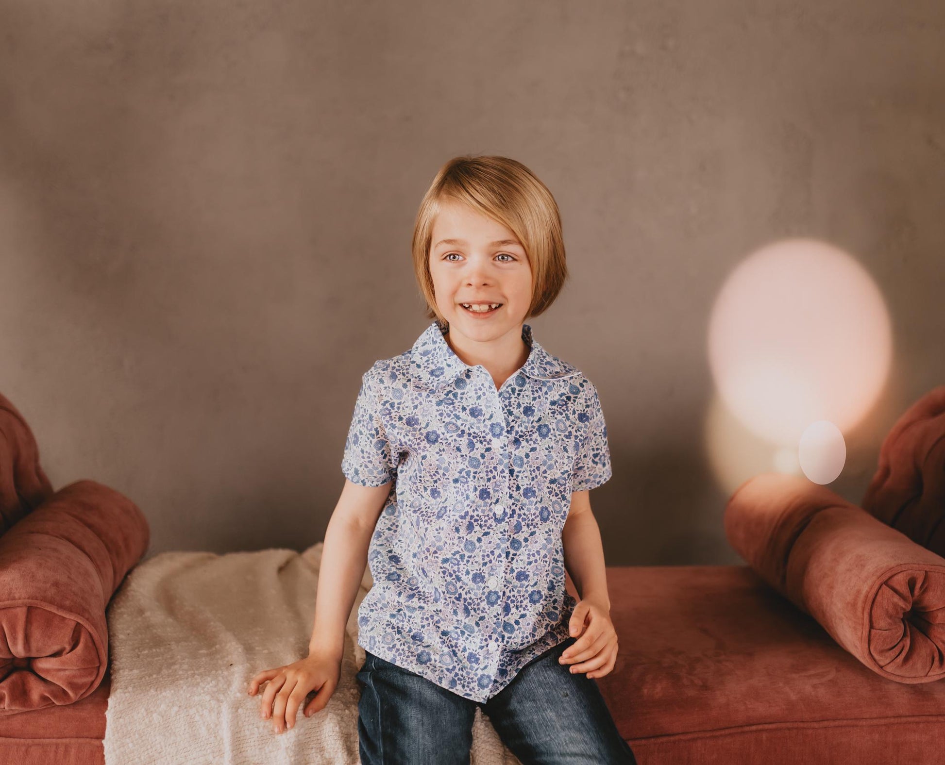Liberty boy shirt, Liberty of London, Button Up Shirt, Floral Print shirt, Short Sleeve Shirt, Collared Boy Shirt, Back To School, Boy Shirt