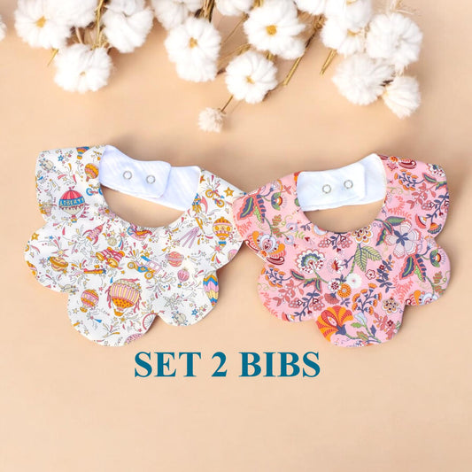 Liberty Baby Bib, Liberty London Bib, Baby Droll Bibs, Liberty Print Bib, Baby Scalloped Bib, Liberty Fabric Bib, Baby Cotton Bib, Baby Gift