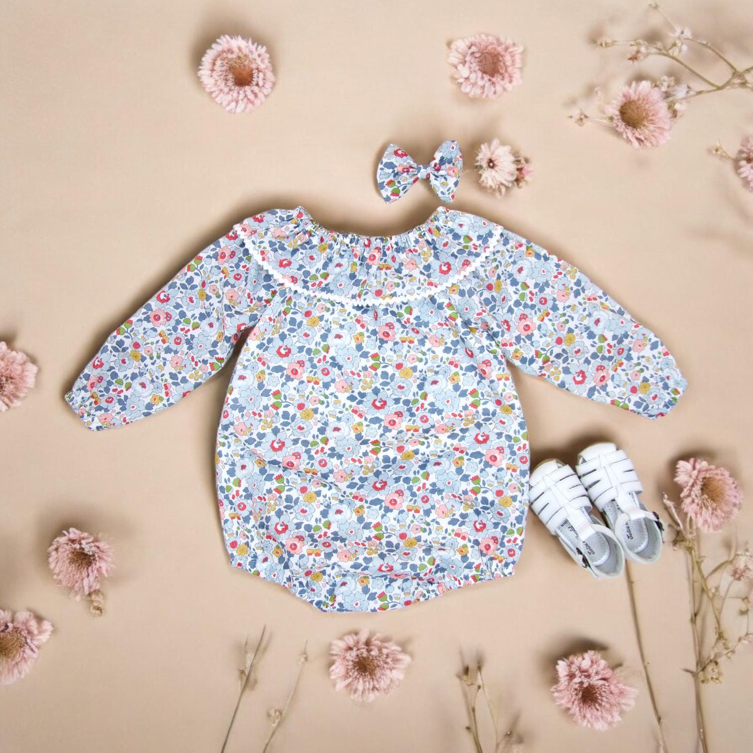 Liberty Baby Romper, Liberty Baby Bubble, Liberty of London, Liberty Print Fabric, Liberty Floral Print, New Born Gift, First Birthday Gift