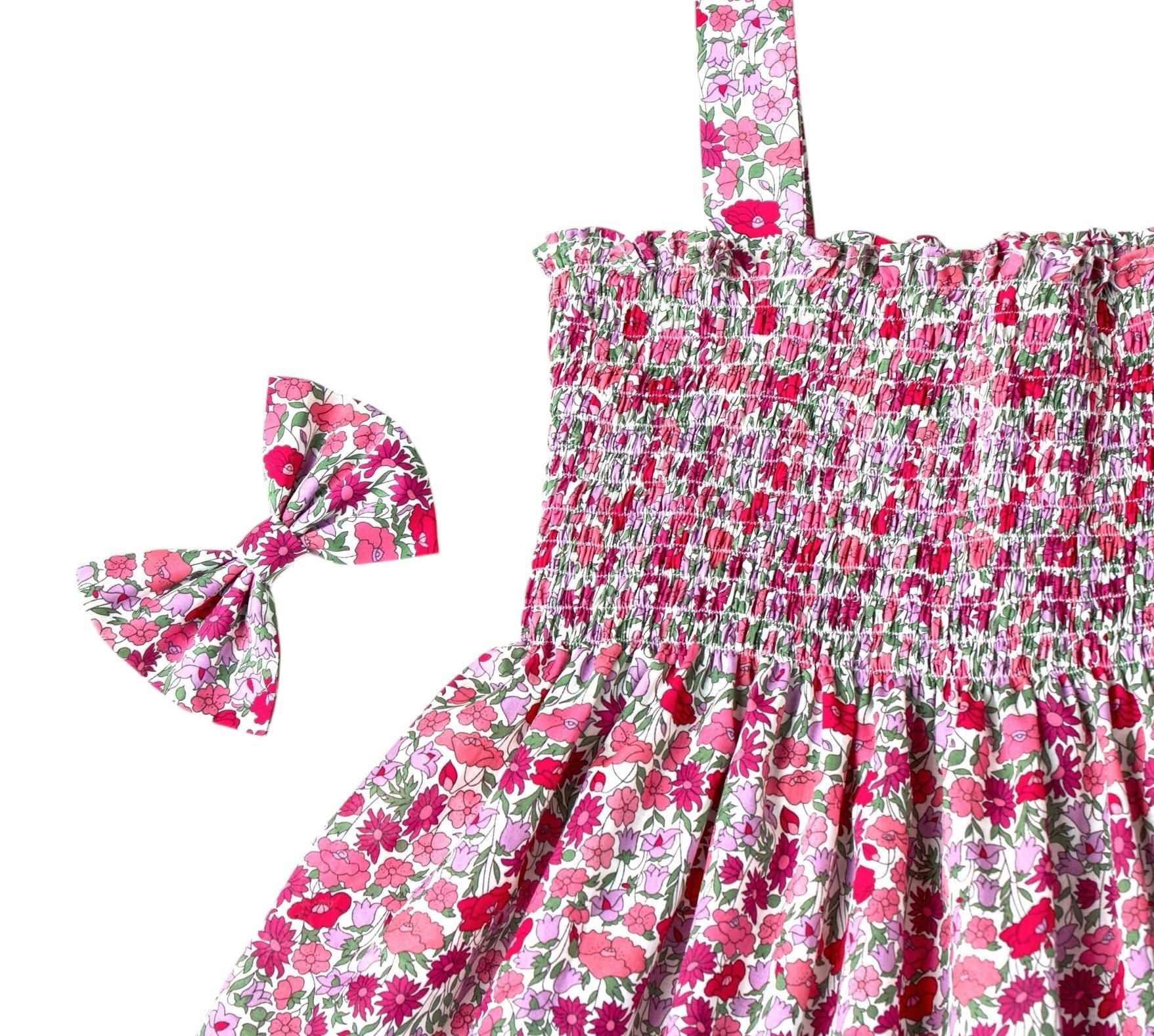 Liberty Smock Dress, Liberty London Dress, Liberty Girl Dress, Liberty Baby Clothing, Floral Print Dress, Liberty Print Fabric Girl Dress