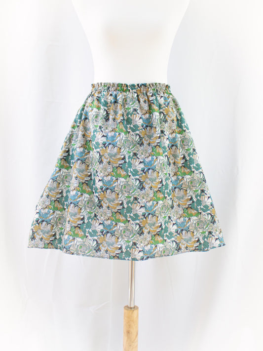 Liberty London Skirt, A Line Skirt, Floral Print Skirt, Floral Cotton Skirt, Liberty Print Fabric, Liberty Tana Lawn, Botanical Print Skirt