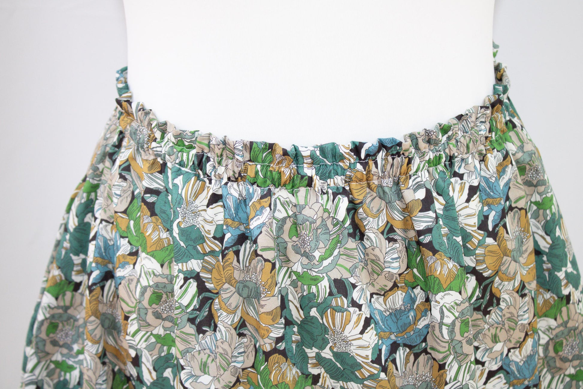 Liberty London Skirt, A Line Skirt, Floral Print Skirt, Floral Cotton Skirt, Liberty Print Fabric, Liberty Tana Lawn, Botanical Print Skirt