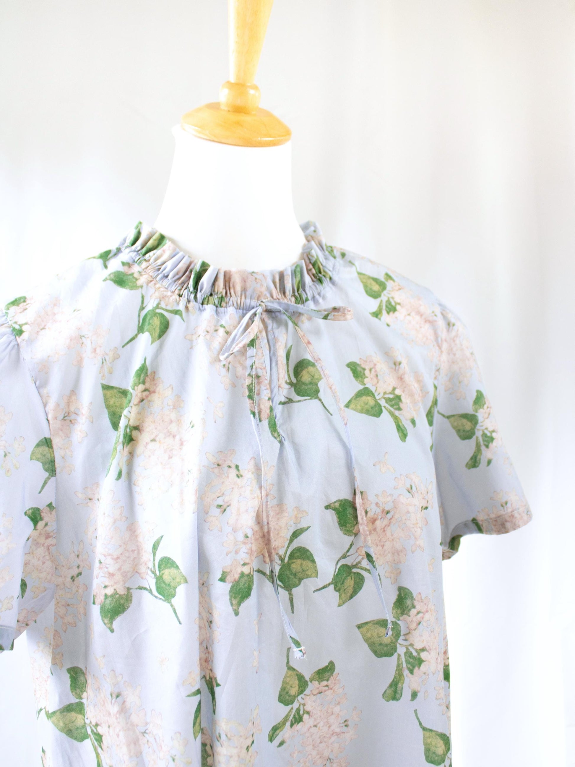 Liberty London Blouse, Liberty Clothing, Ruffle Collar Top, Liberty Print Fabric, Short Sleeve Top, Floral Print Top, Ditsy Flower Blouse