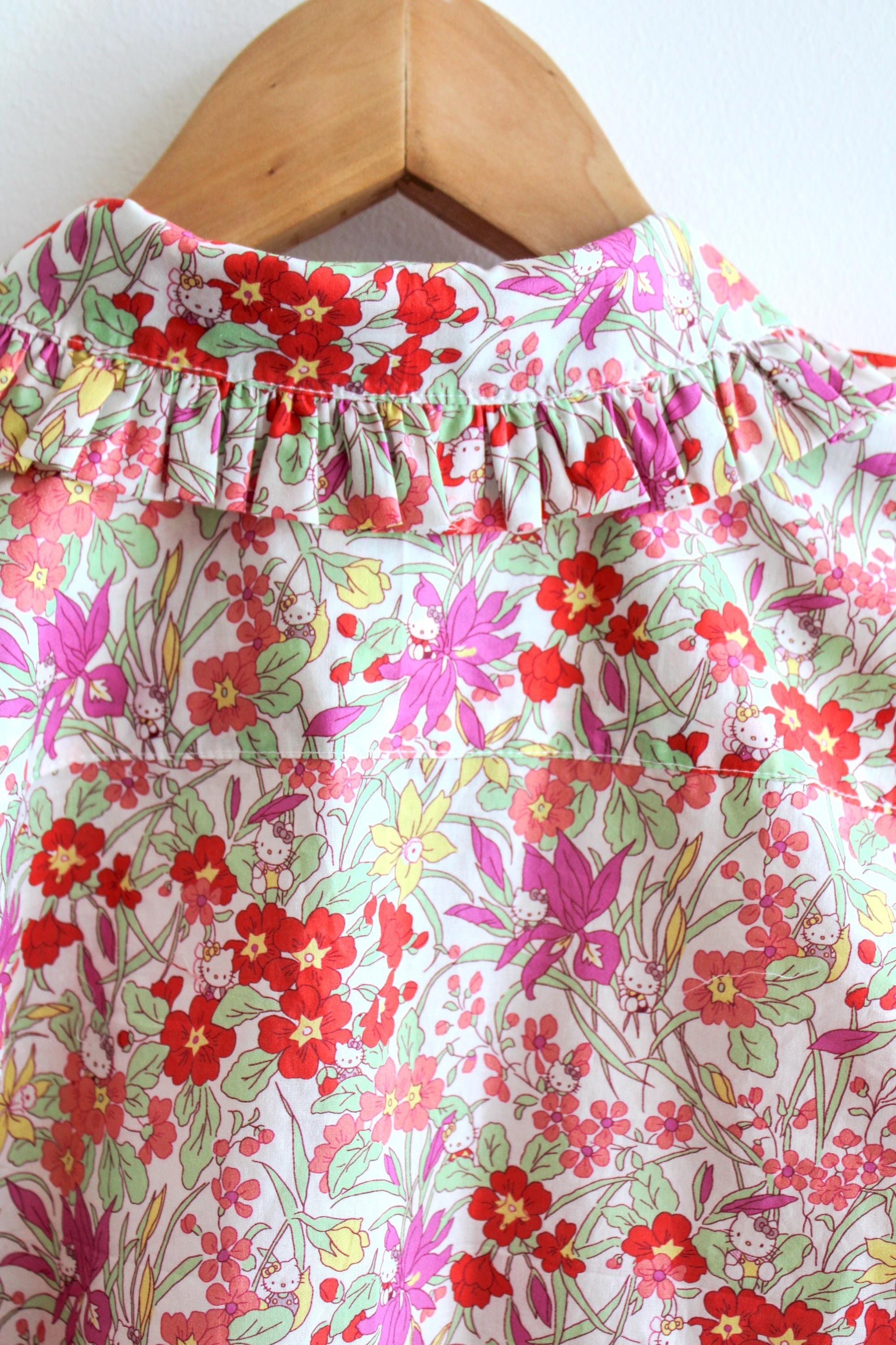 Liberty Dress Shirt, Liberty Print Blouse, Peter Pan Collar, Frill Edge Collar, Liberty London Shirt, Long Sleeve Shirt, Floral Print Shirt