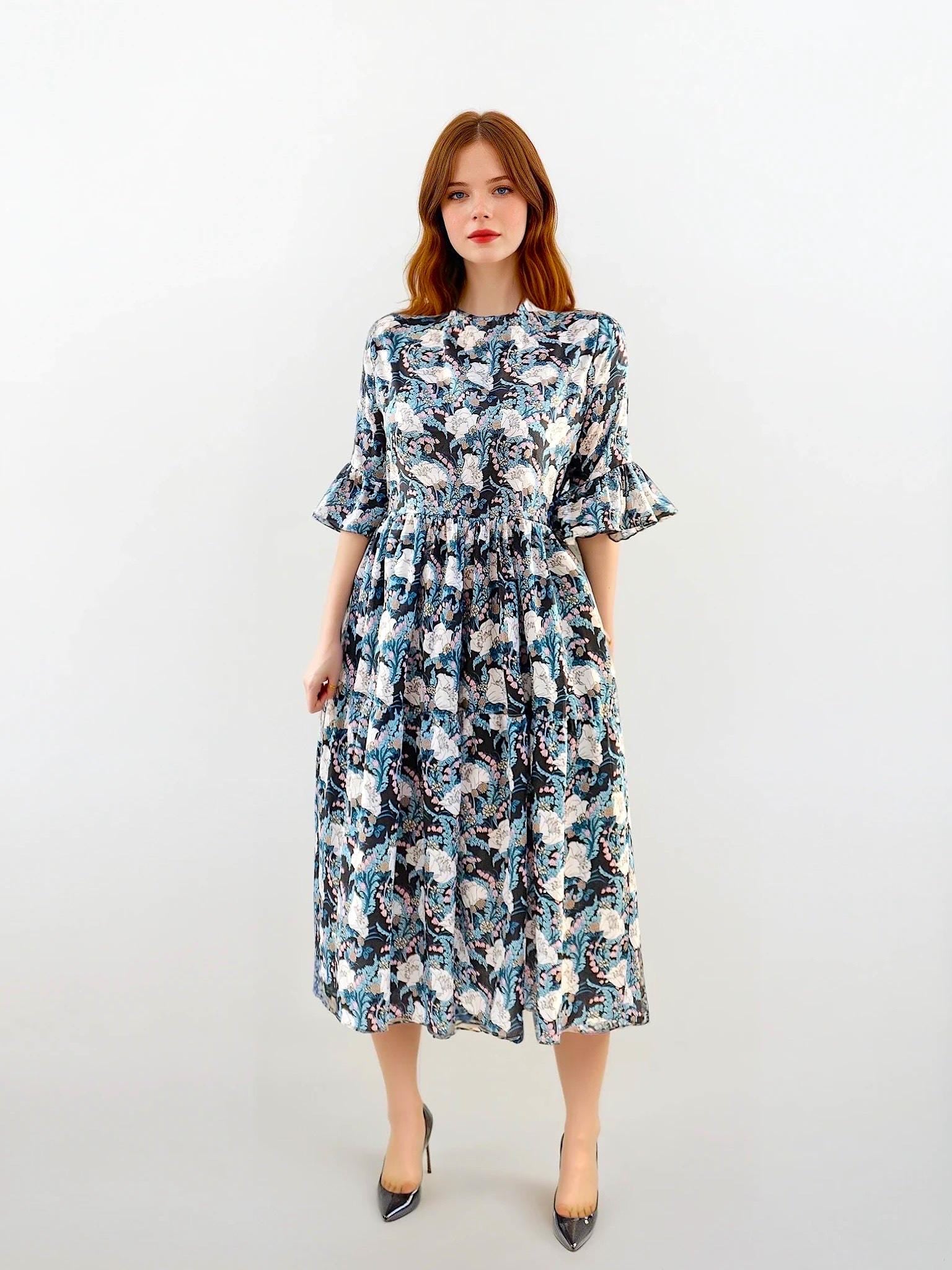 Woman Midi Dress Made With Liberty London Fabric