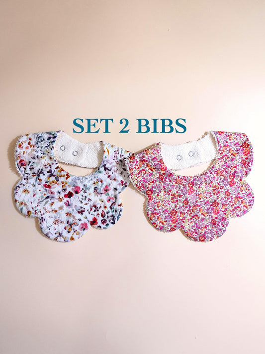 Liberty of London Baby Bib - Floral Print Baby Cotton Bib - New Born bib - Double Gauze bib - Liberty Baby Burp Cloth - Baby Shower Gift
