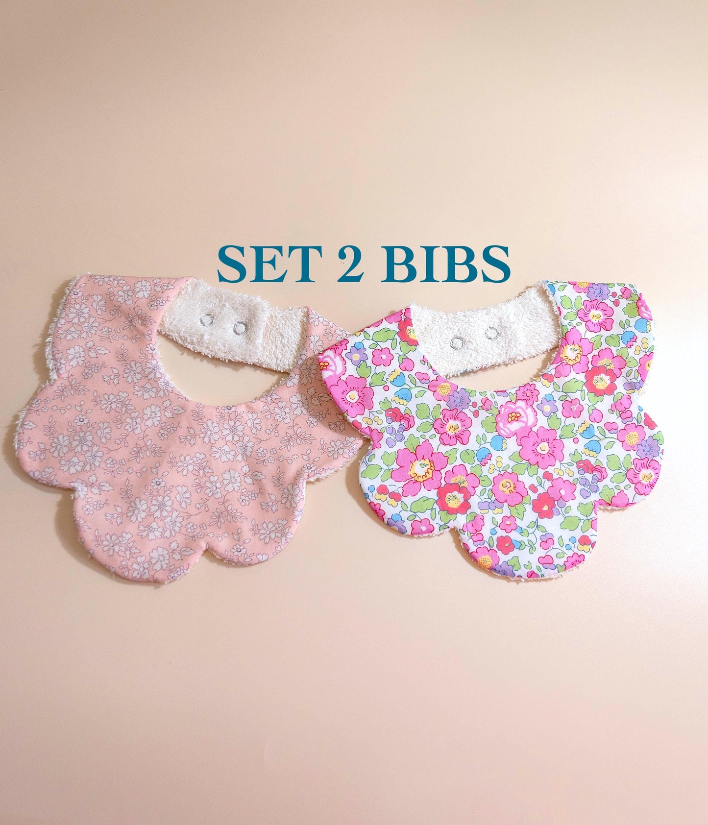 Liberty London Baby Bib Set, Organic Cotton Floral Dribble Bibs