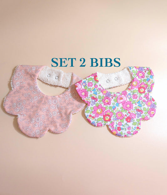 Liberty of London Baby Bib - Floral Print Baby Cotton Bib - New Born bib - Double Gauze bib - Liberty Baby Burp Cloth - Baby Shower Gift