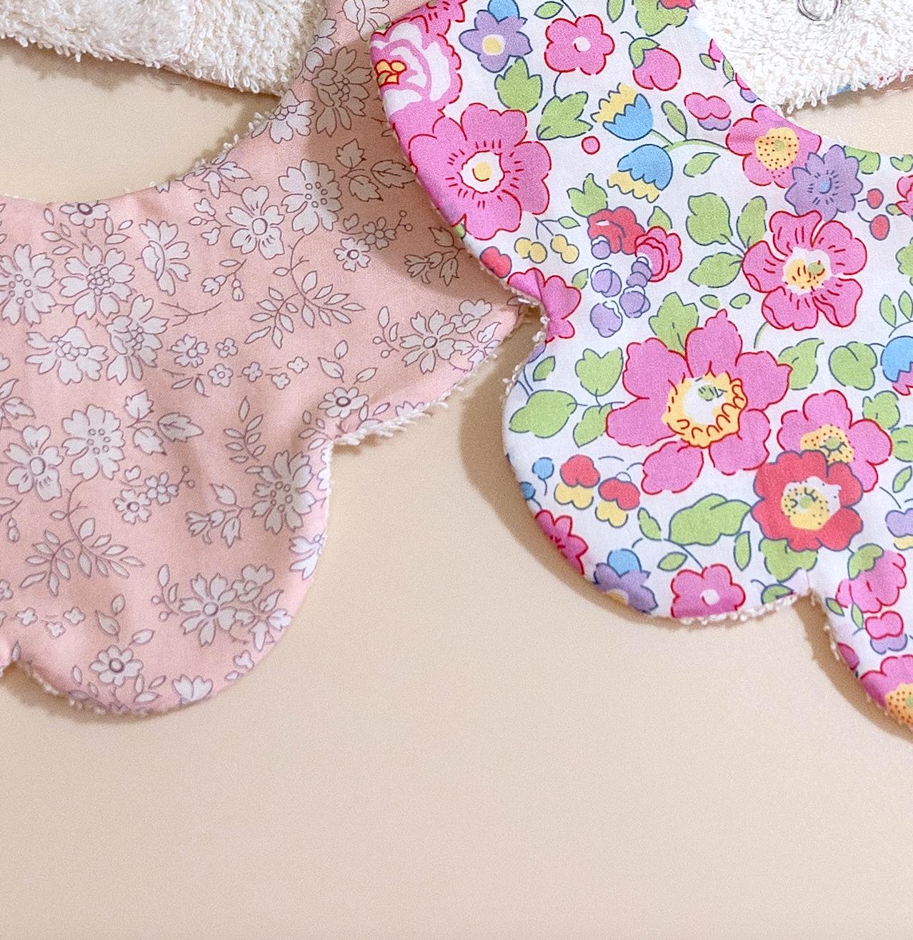 Liberty of London Baby Bib - Floral Print Baby Cotton Bib - New Born bib - Double Gauze bib - Liberty Baby Burp Cloth - Baby Shower Gift