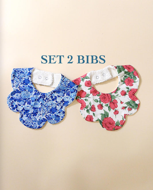 Liberty of London Baby Bib - Floral Print Baby Cotton Bib - New Born bib - Double Gauze bib - Liberty Baby Burp Cloth - Baby Shower Gift
