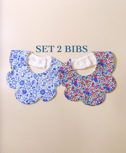 Liberty of London Baby Bib - Floral Print Baby Cotton Bib - New Born bib - Double Gauze bib - Liberty Baby Burp Cloth - Baby Shower Gift