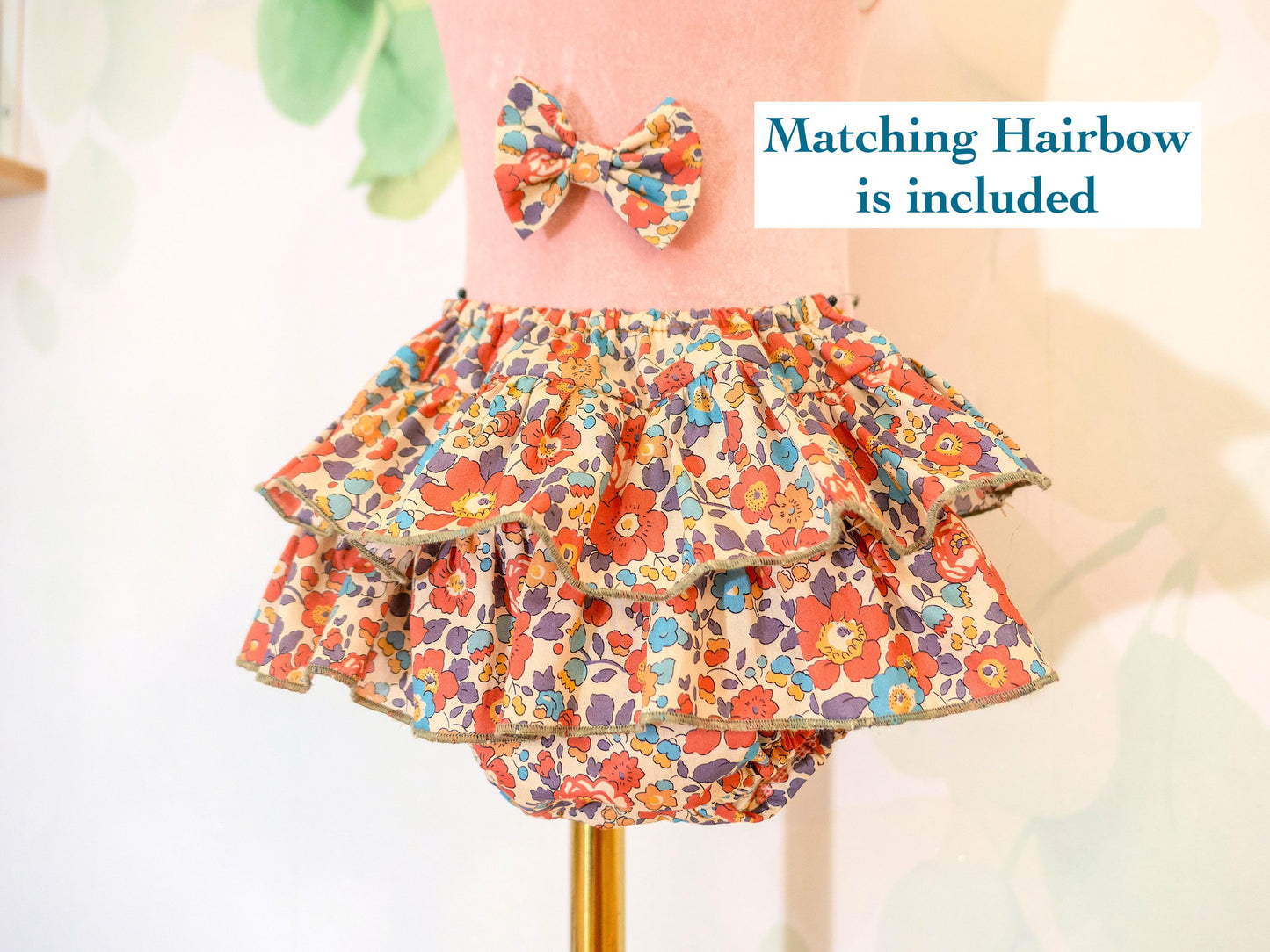 SAMPLE SALE - Liberty of London Baby Ruffle Bloomers Nappy Cover