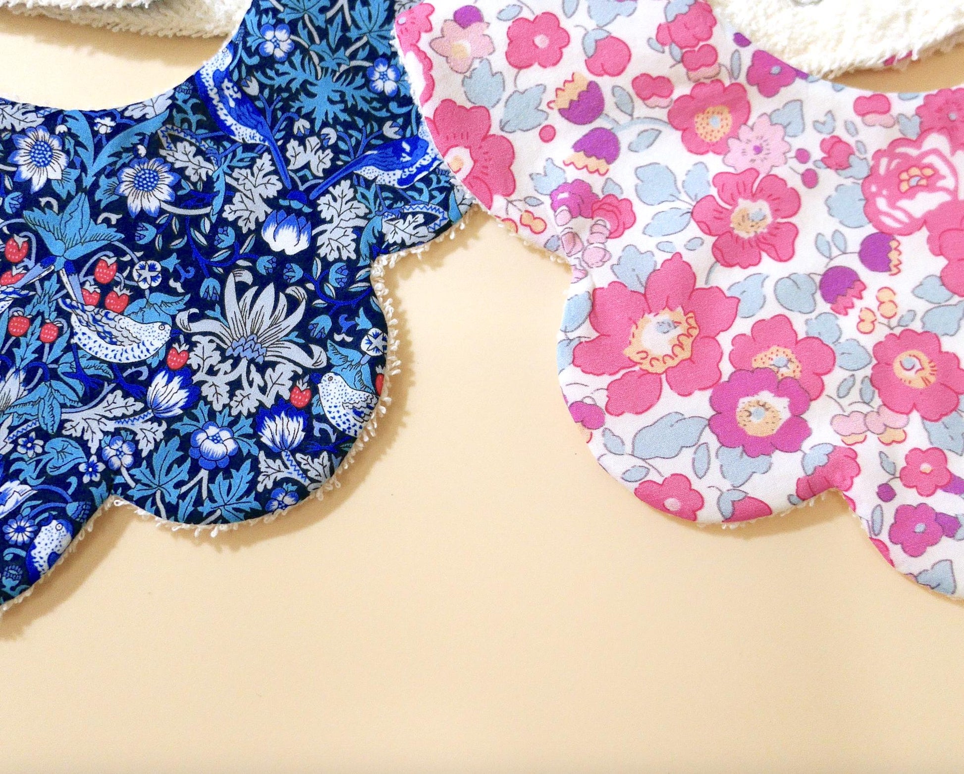 Liberty of London Baby Bib - Floral Print Baby Cotton Bib - New Born bib - Double Gauze bib - Liberty Baby Burp Cloth - Baby Shower Gift