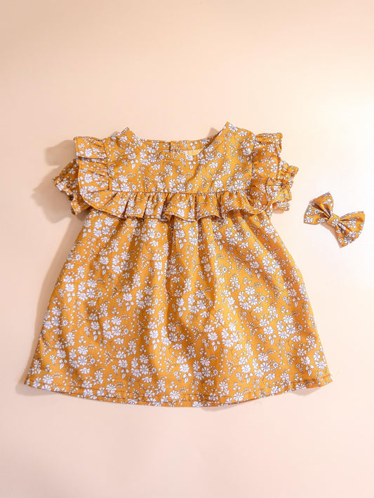 Liberty London Girl Smock Blouse Puffy Short Sleeve