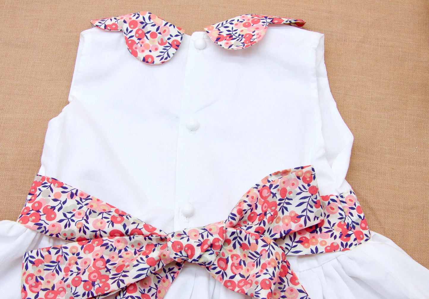 Flower Girl Liberty Dress: White Baptism Dress, Wedding Special Occasion