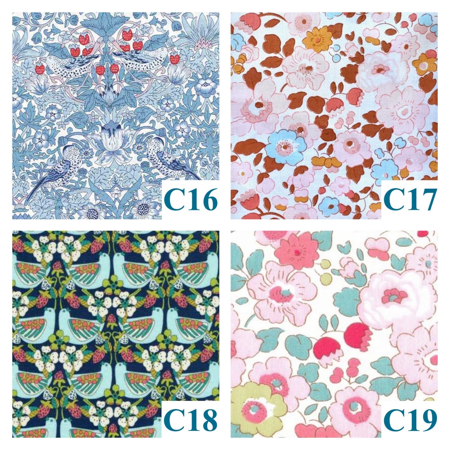 Liberty London Baby Bib Set: Floral Cotton, Organic Cotton