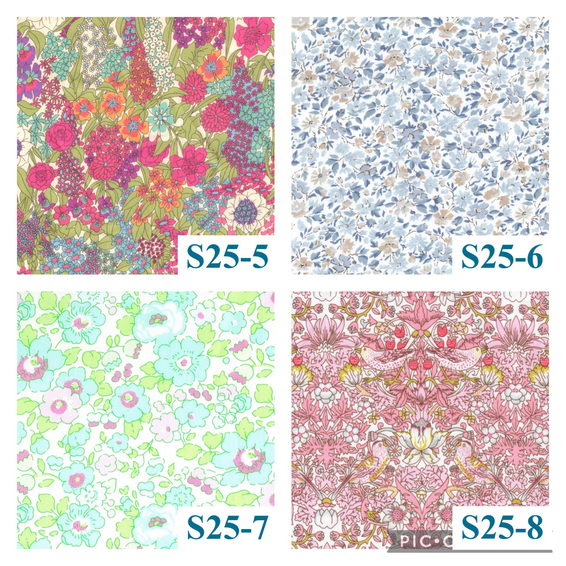 Liberty London Baby Bib Set: Floral Print Cotton Scallop Edge